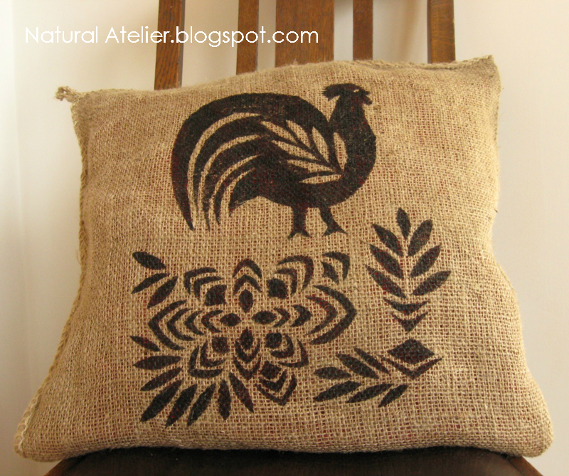 Ewa in the Garden Eco friendly, recycled textiles... jute pillows