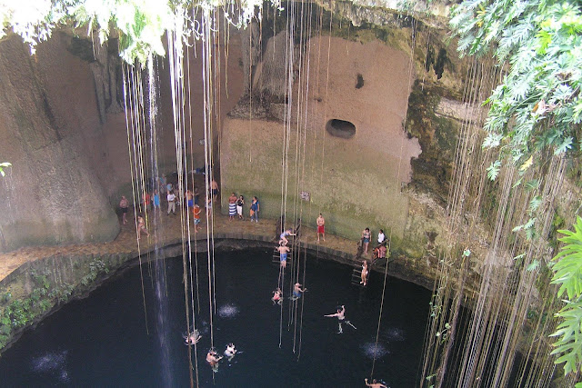 بـئــر “إك كل” للمياه الجوفية في المكسيك Cenote+Ikkil+05