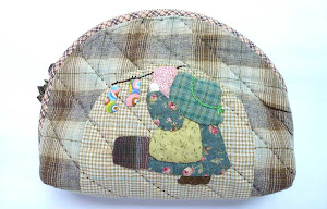Japanese Patchwork Fabric Quilt Multi-purpose Pouch