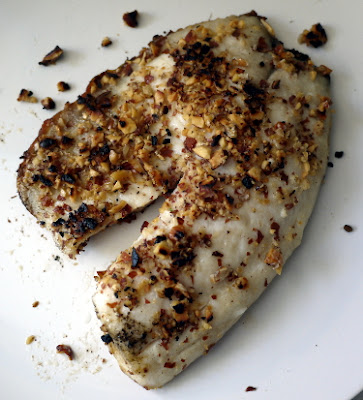 smoked almond crusted tilapia