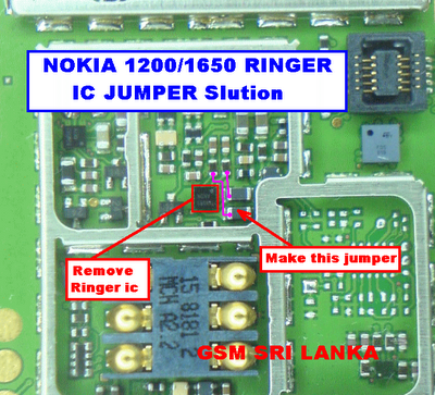 Nokia 1200 ringer ic Jumper Problem Solution