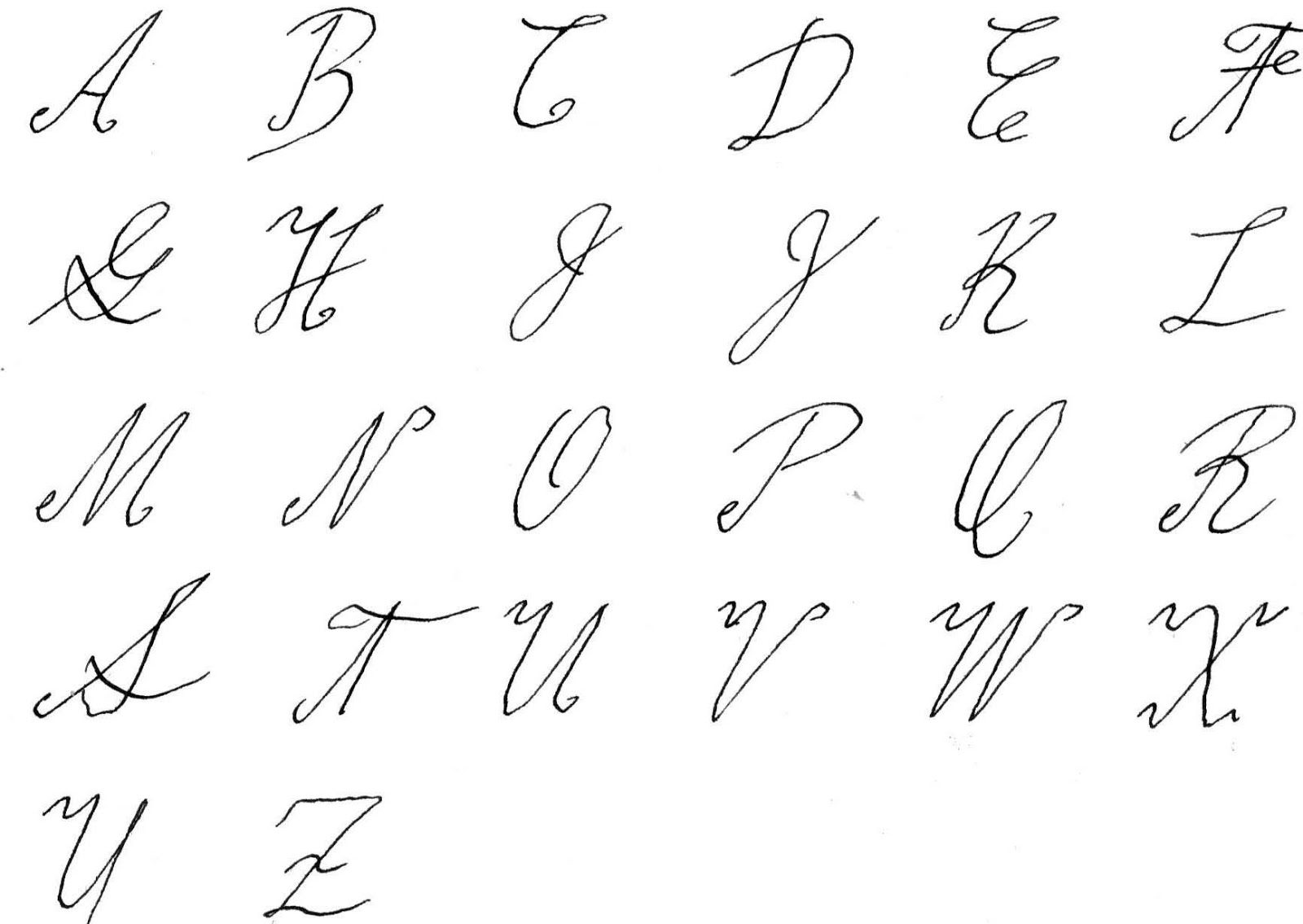 Estilos de letras cursivas 