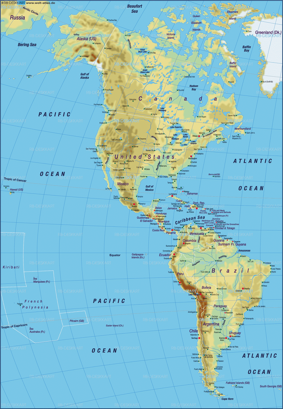 Peta Amerika / America Map | Malioboro