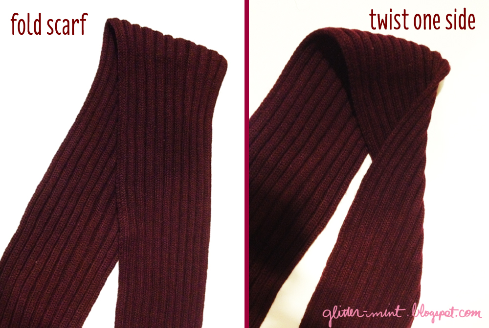 Glitter Mint No Sew Infinity Scarf