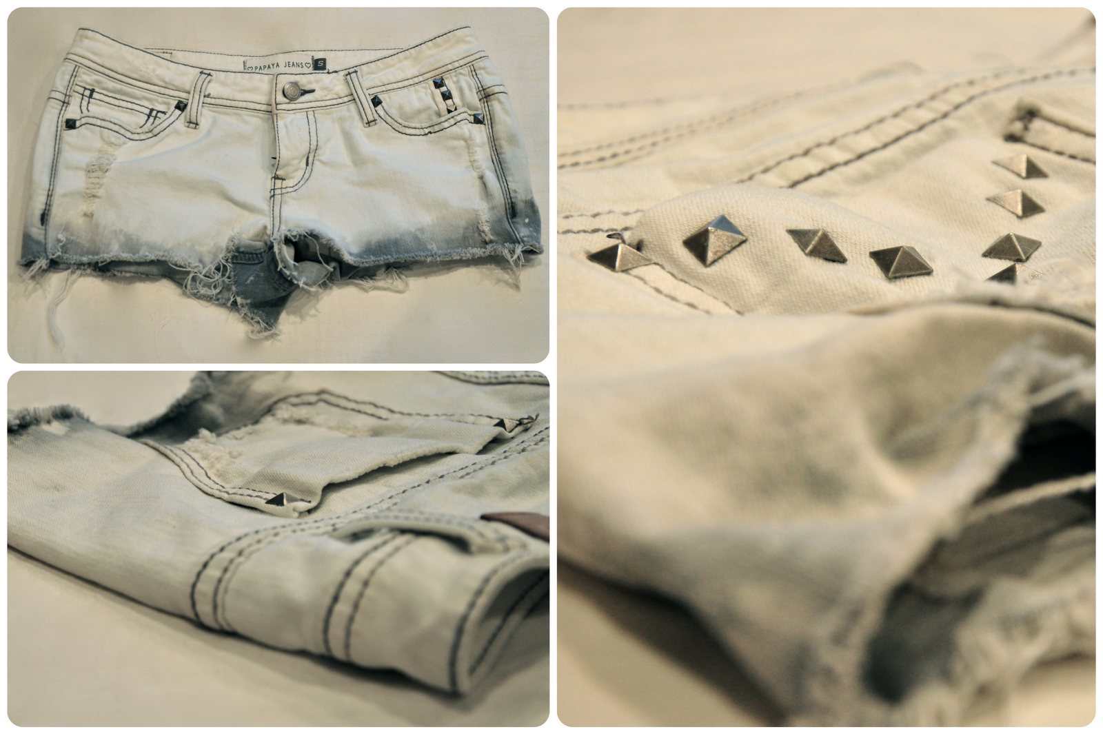 grace+tiffany diy bleached denim shorts