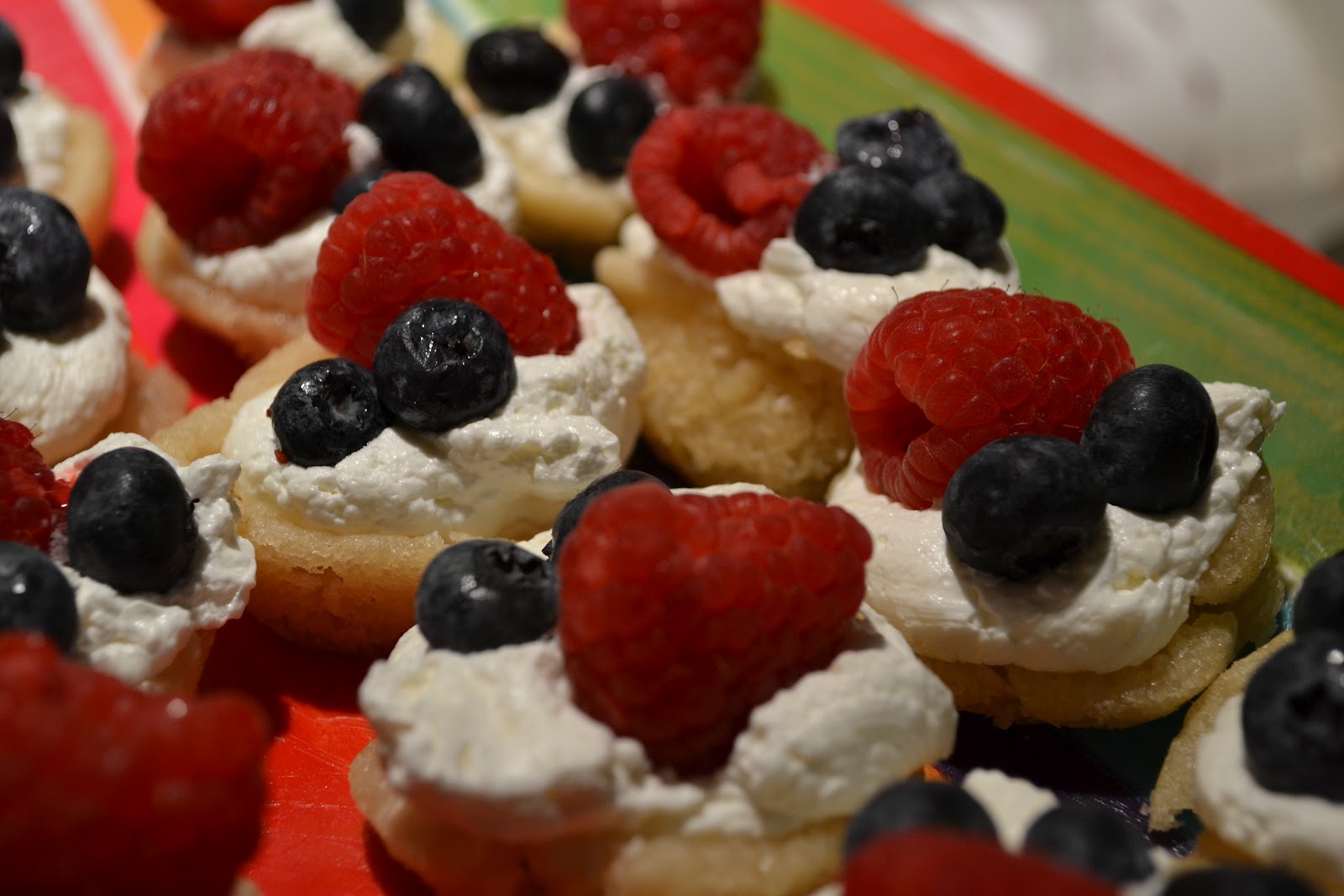 Purple Tailgating Mama Mini Fruit Pizzas / Cups