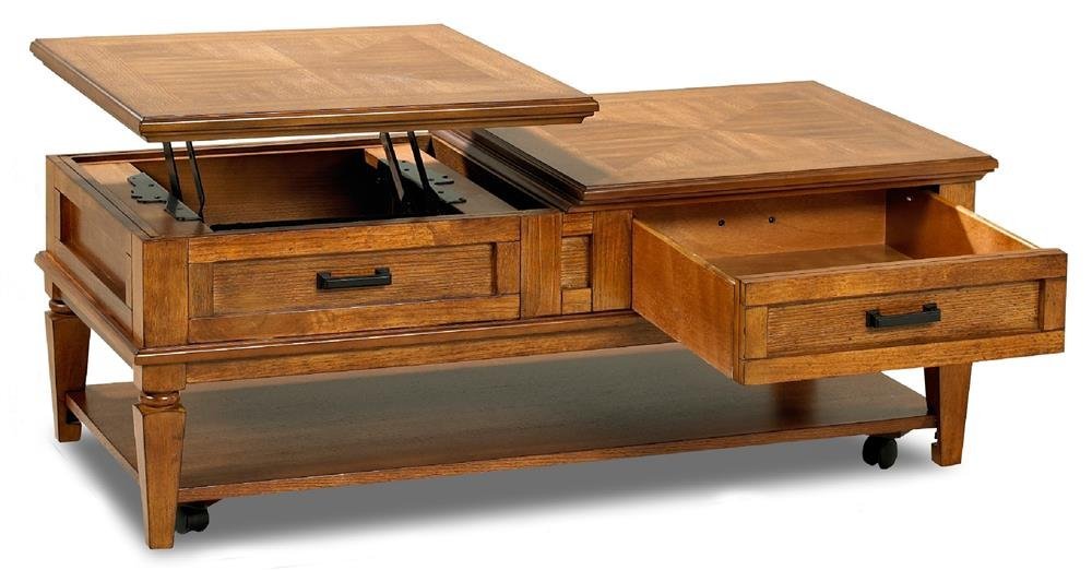 Coffee Table That Raises Up for Food, Fun 'n Games