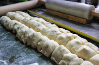 Forming apple cinnamon loaves