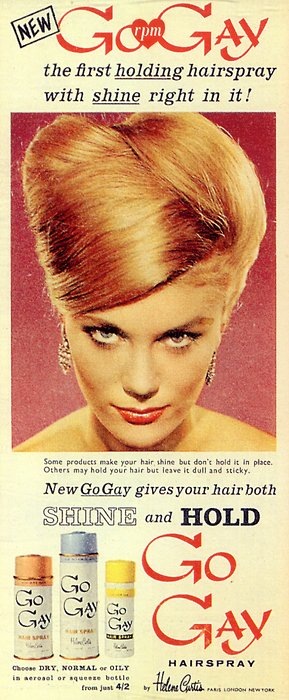 ads hairspray gay advertising hair spray 1960s funny 60s retro beauty advertisements 60 ad weird sticky happy getting 1960 via
