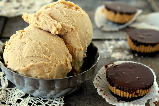 Peanut Butter Ice Cream recipe from cherryteacakes.com