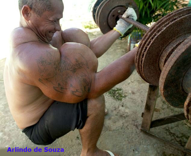 Arlindo de Souza - his biceps incredibly huge