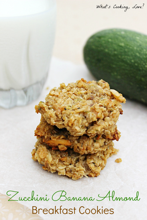 Zucchini Banana Almond Breakfast Cookies Whats Cooking Love?