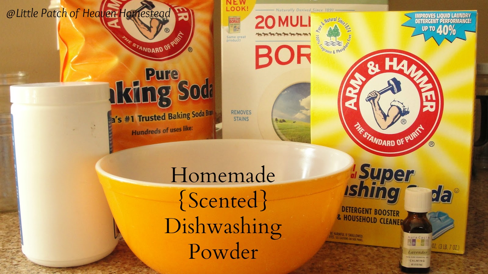 Little Patch of Heaven Homestead DIY Scented Dishwashing Powder