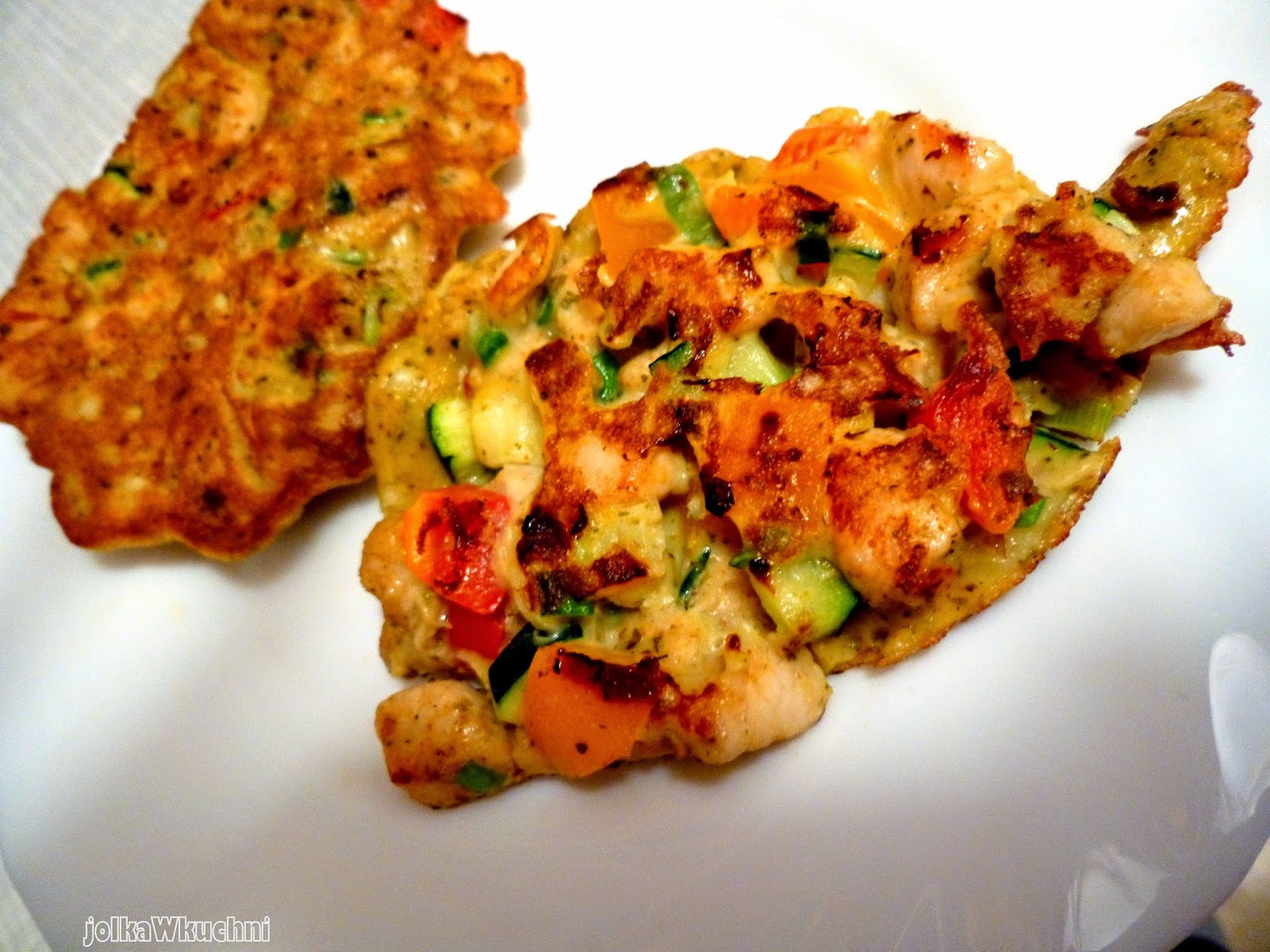Jolka w kuchni Placuszki z kurczakiem i warzywami