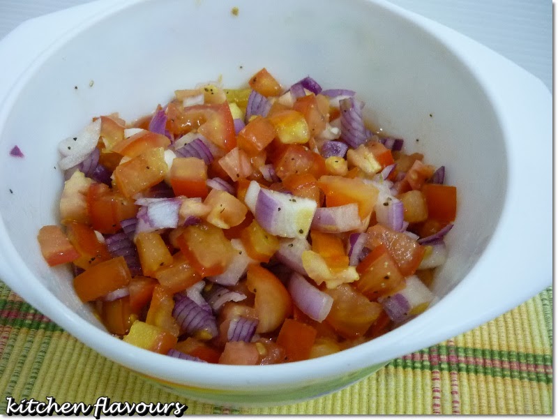 kitchen flavours Fish In A Green Sauce & Tomato and Onion Relish