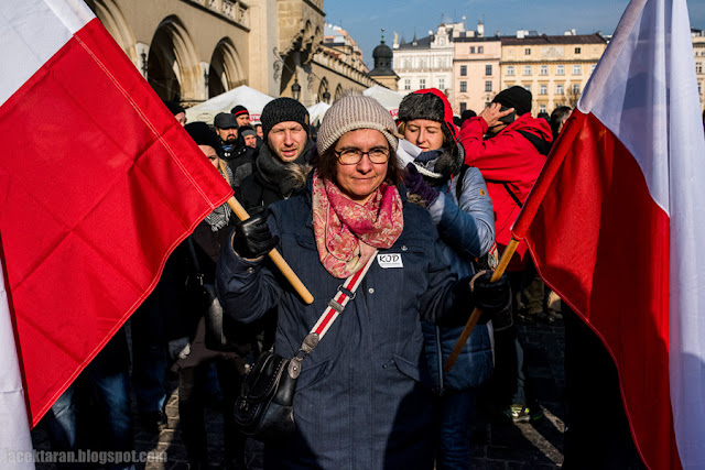 Demonstracja KOD Kraków - przeciwko inwigilacji , fot. Jacek Taran