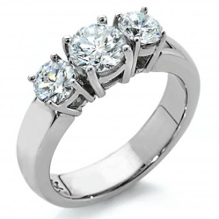 three stone engagement ring