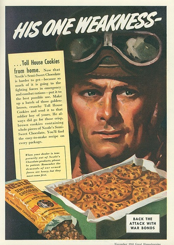 U.S Armed Forces WWII Nestle Toll House Cookies Poster 2" x 3" Fridge Magnet 