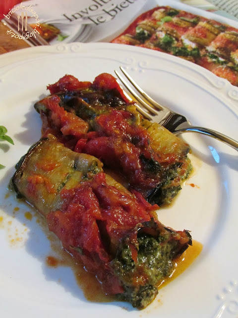 involtini di melanzane al sugo con erbette e formaggi melanzane al sugo