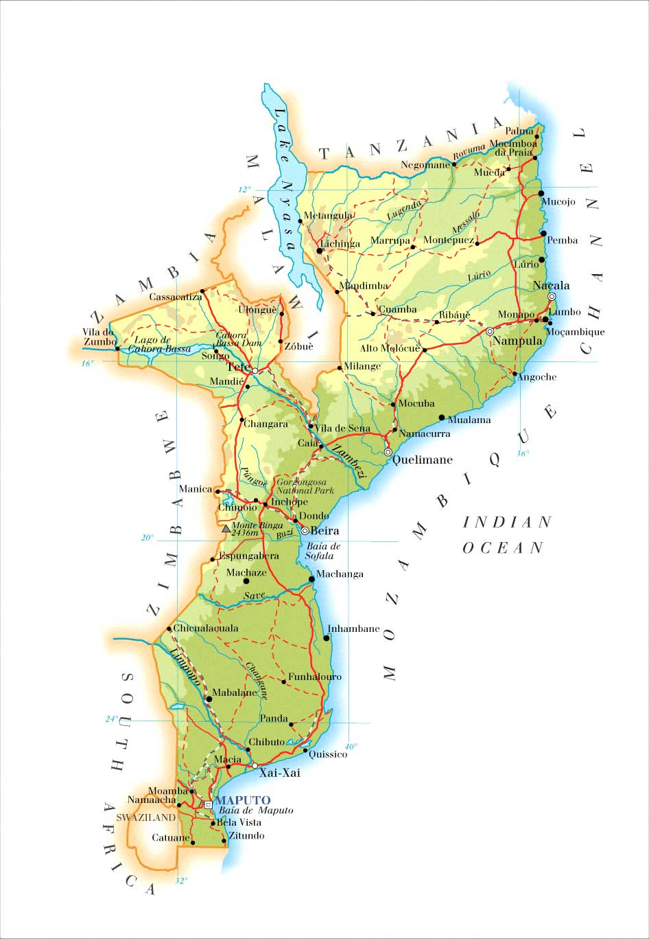 MAPAS DE MOÇAMBIQUE - Geografia Total™