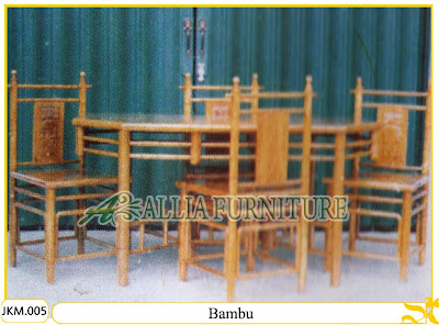 Kursi dan Meja Makan Ukiran Kayu Jati Bambu Kursi dan Meja Makan Ukiran Kayu Jati Bambu