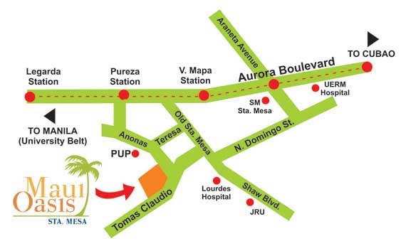 Sta Mesa Manila Map Manila Condominium | Maui Oasis Sta. Mesa-Manila - Havila