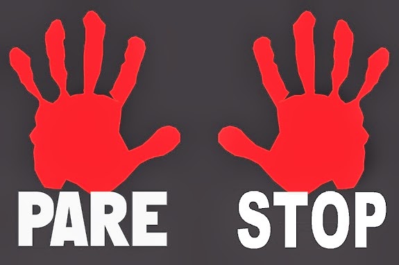 STOP, PARE: image from the Belo Monte campaign.