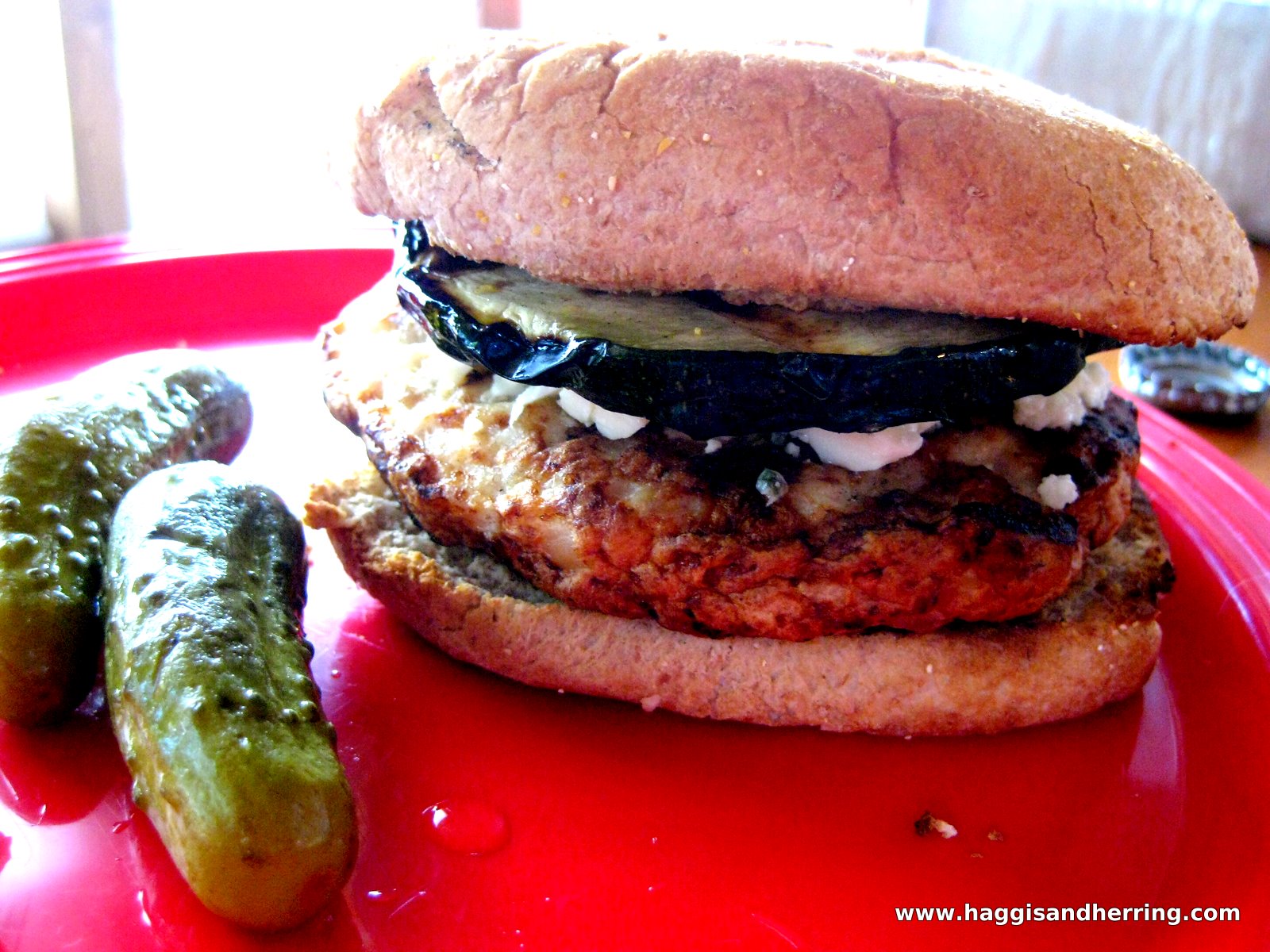 Recipes by the Haggis and the Herring Bleu Cheese Chicken Burger