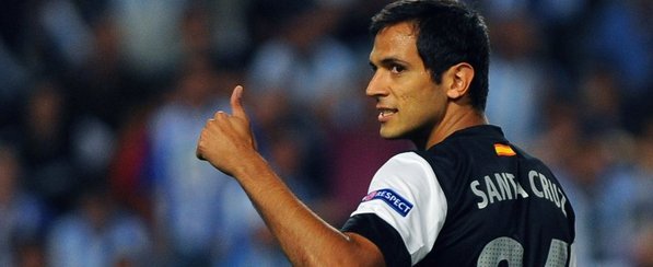Málaga: Santa Cruz si mete ante el Betis lo celebrará Málaga: Santa Cruz si mete ante el Betis lo celebrará