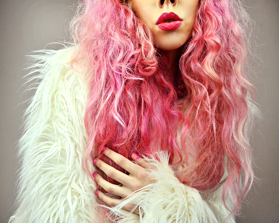 Pink Curly Hair