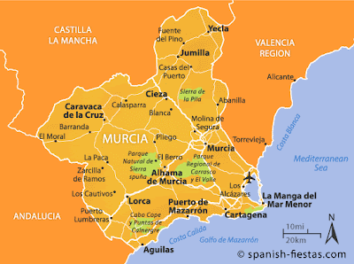 Murcia Carte de la ville