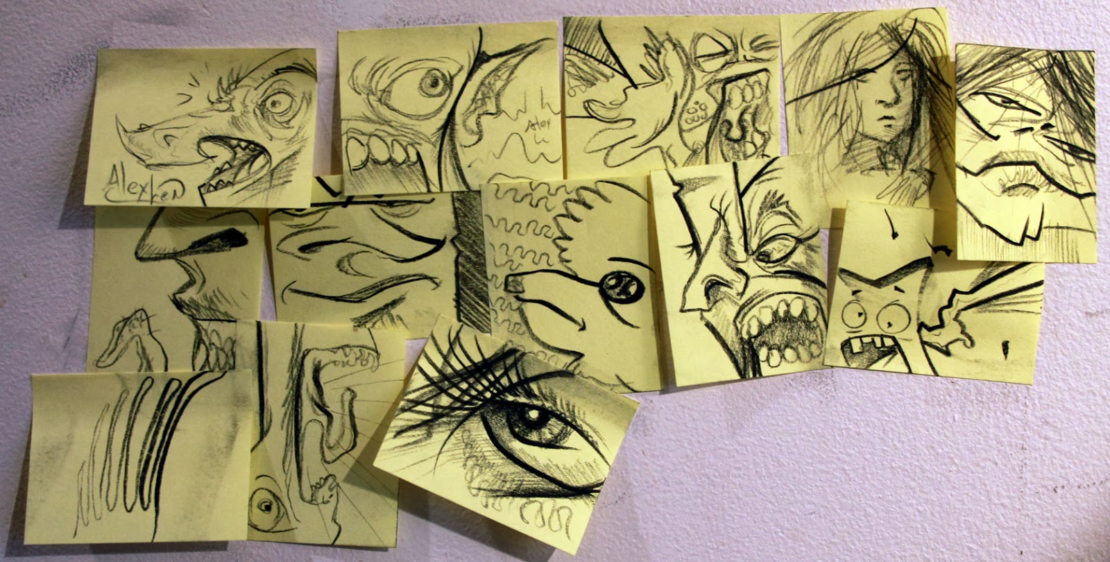 Alexander J Leon Artwork Postit Doodles