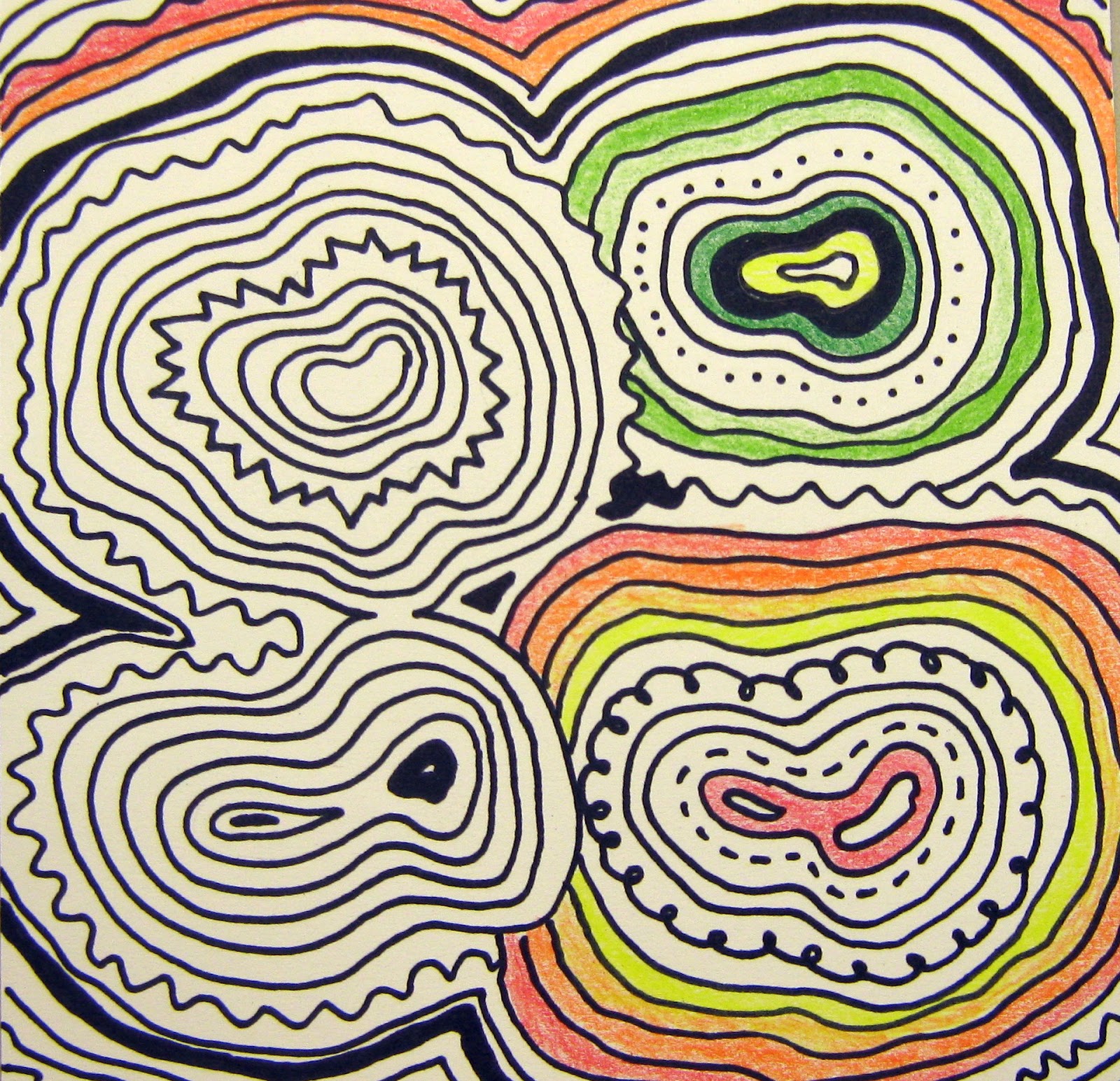 Contour Line Drawing Middle School : Art in the middle school i love lines