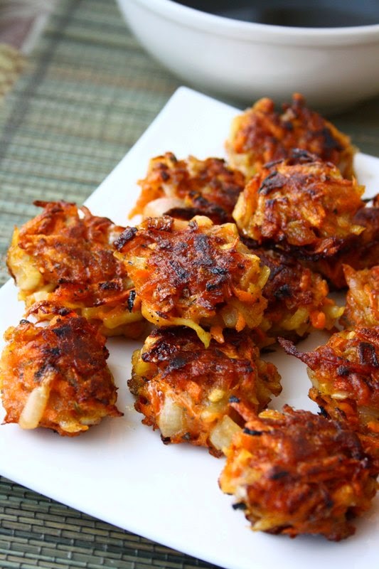 collecting memories Crispy Vegetable Fritters with Spicy Balsamic Sauce