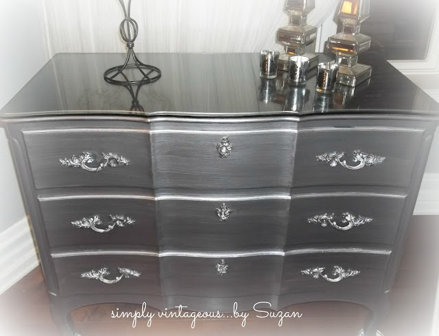 silver, metallic, pewter, french provincial, dresser, antique,