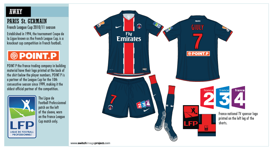 Football Teams Shirt And Kits Fan Psg French League Cup 2010 11