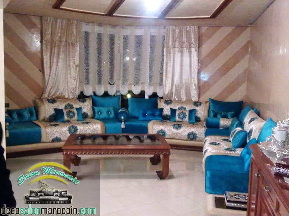 Salon marocain confortable luxueux  Décoration Salon Marocain Moderne 2016