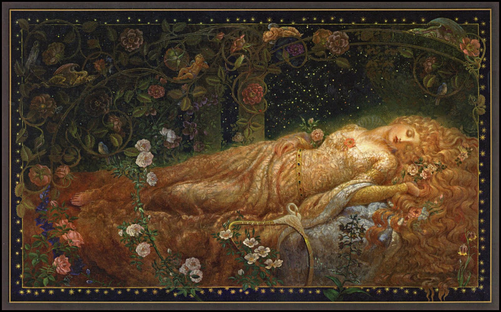 Image result for sleeping beauty old painting