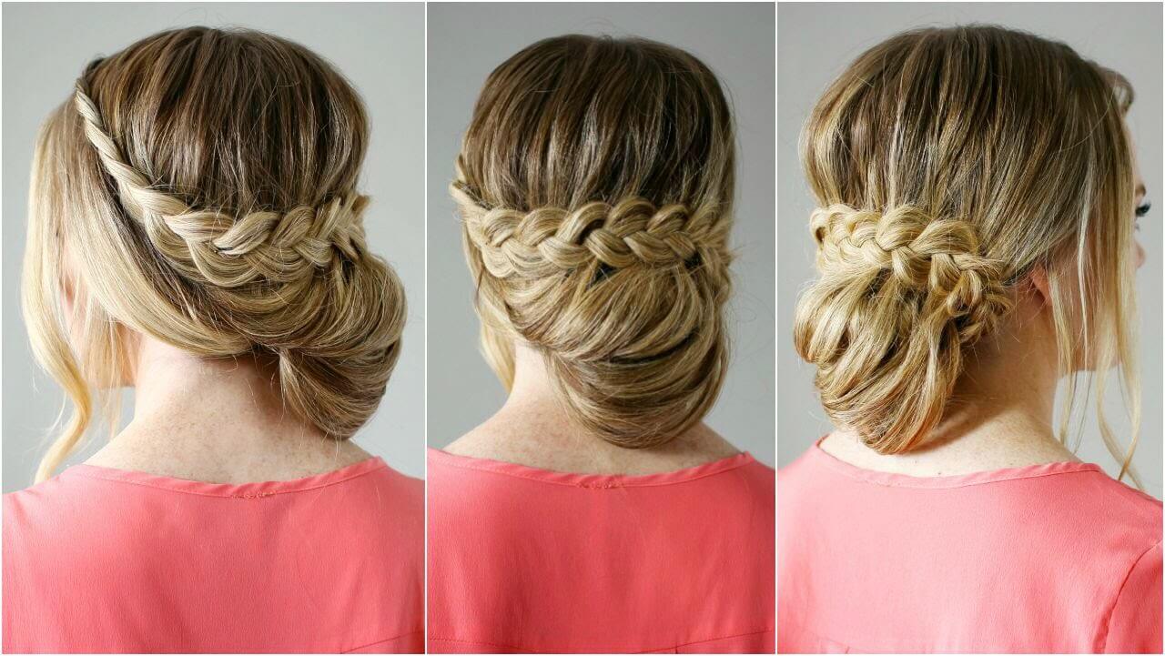 Quick And Easy Fashion Dutch Braids And Low Messy Bun