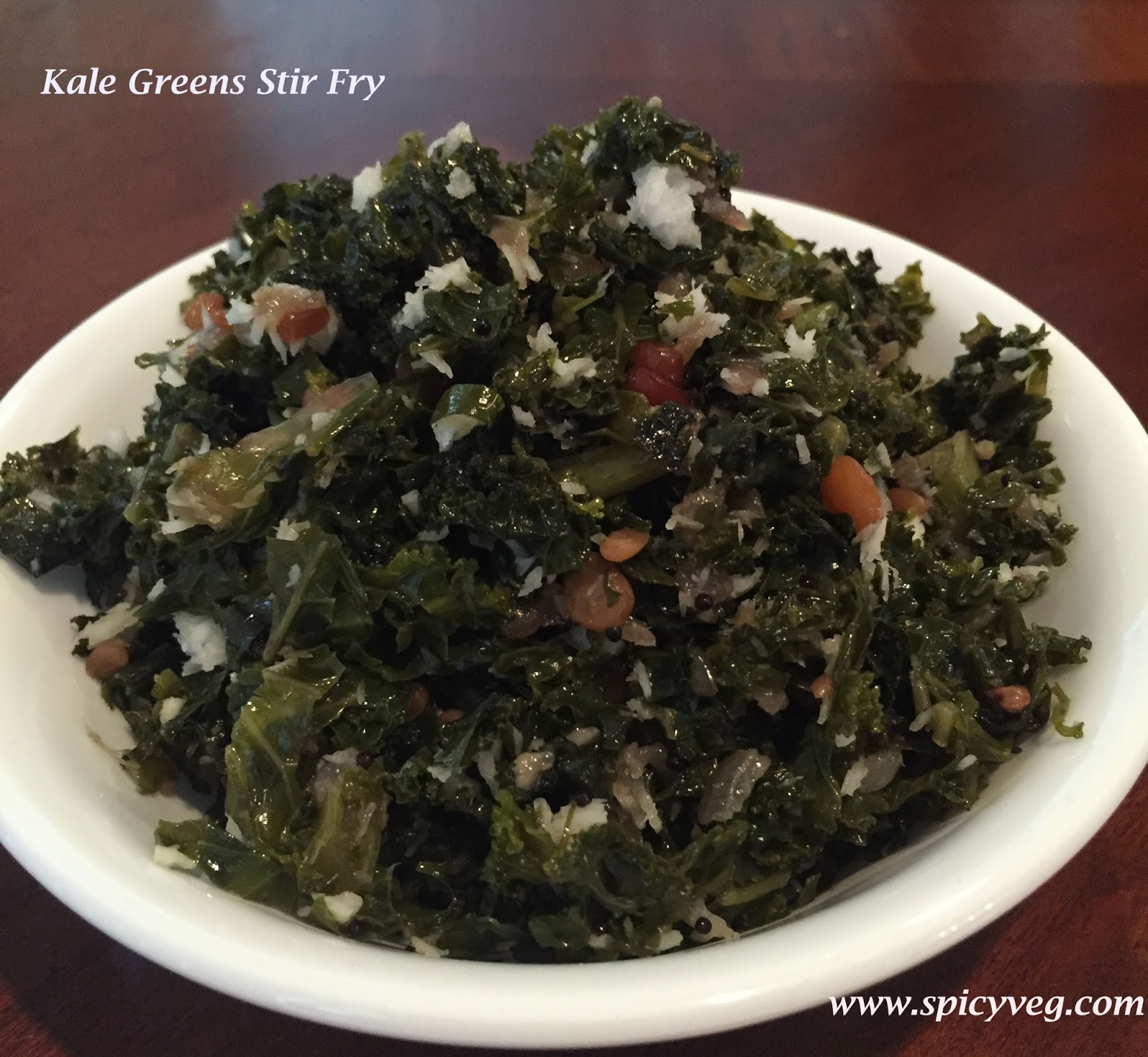 World Of Vegeterian Recipes Kale Greens Stir Fry