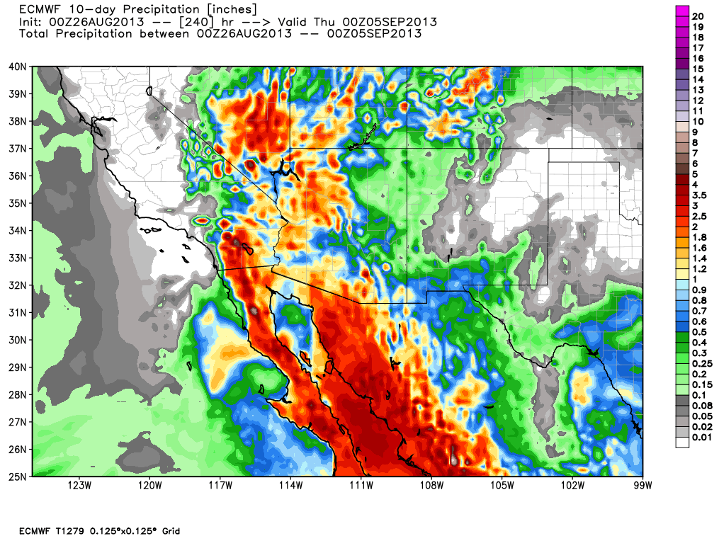 Latest 10Day Rainfall Forecasts.