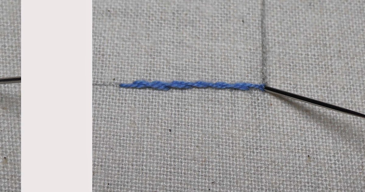 Anna Scott Stem stitch corner