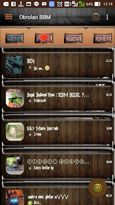 BBM MOD Dark Wood Themes 2.9.0.49 APK