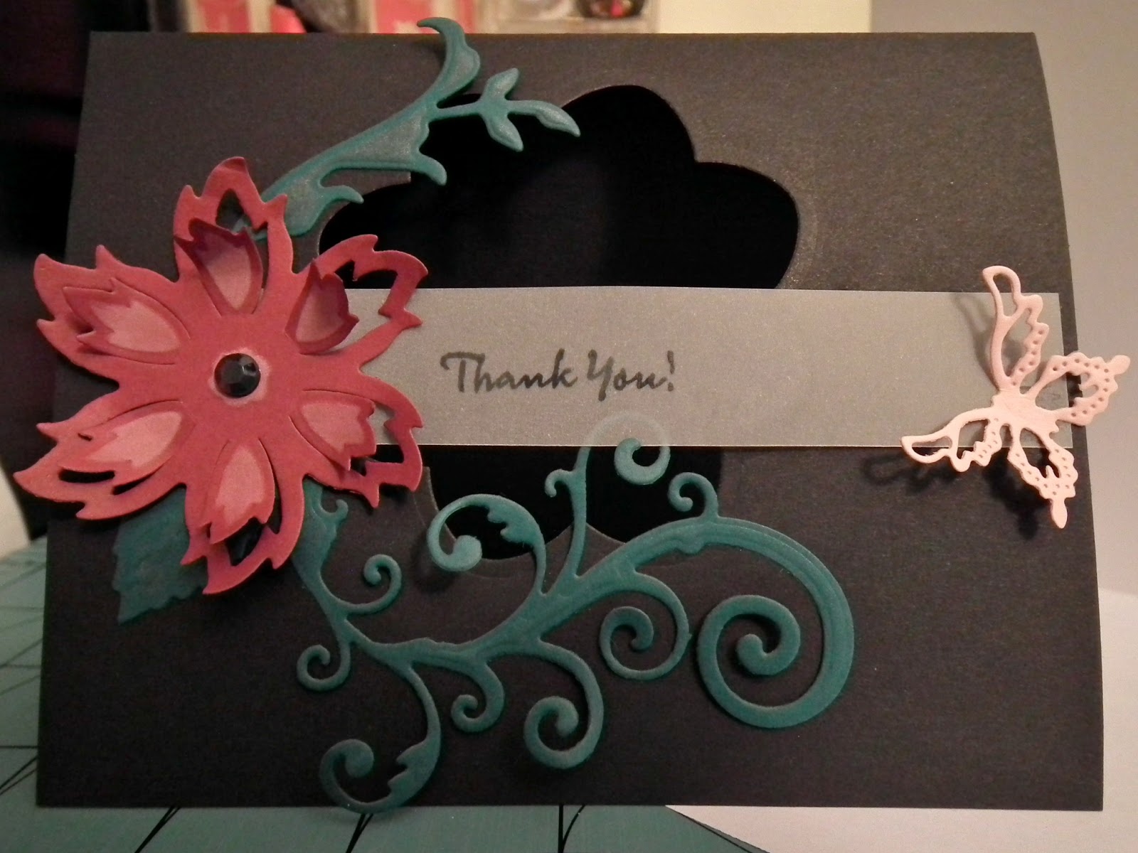 Crafty Card Tricks Flower Flourish Window Card