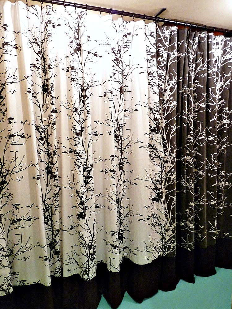 Hide a Washer and Dryer with Easy DIY Gathered Laundry Room Curtains on