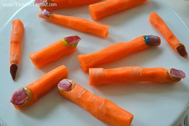 simple and scary vegetable decoration for halloween celebration