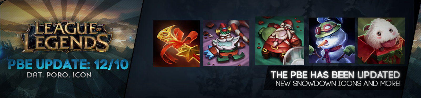 League Of Legends Updates 10 12 Pbe Update Snowdown 13 Summoner Icons Login