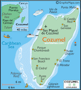 Map of Cozumel City Area (cozumel map)