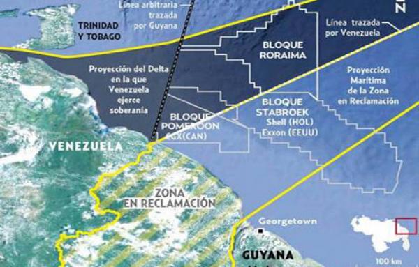 Sitio de las exploraciones de la Exxon denominado Bloque Stabroek