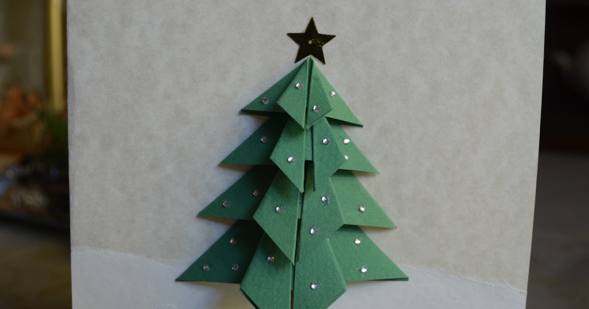 Origami Christmas Tree Christmas Card Stuff and Spice